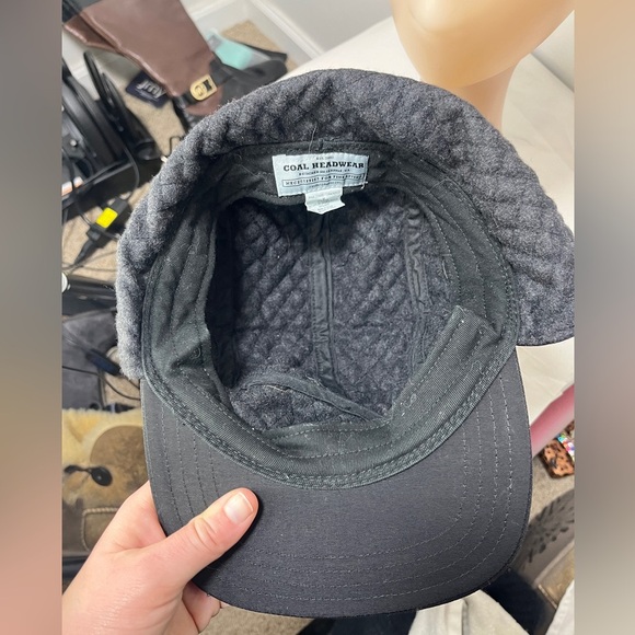 COAL HEADWEAR 5 PANEL EARFLAP TRACKER CAP Wool Blend Black - Picture 4 of 13